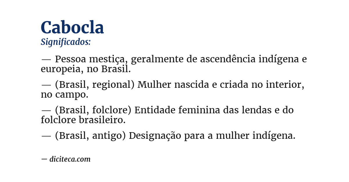 Significado de cabocla