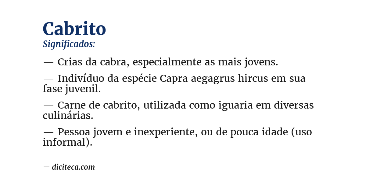 Significado de cabrito