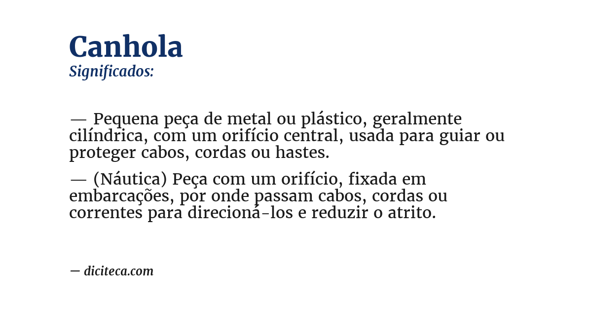 Significado de canhola