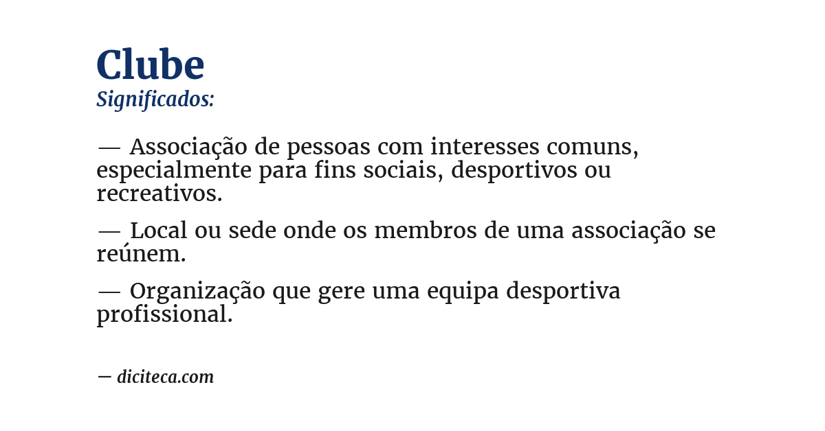 Significado de clube