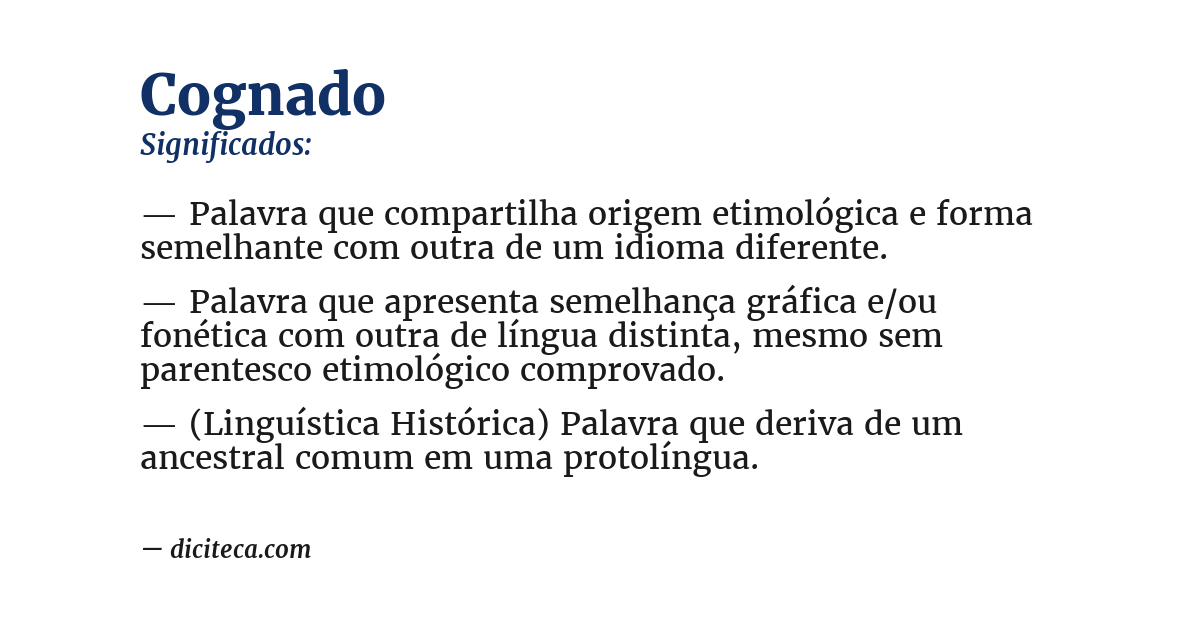 Significado de cognado