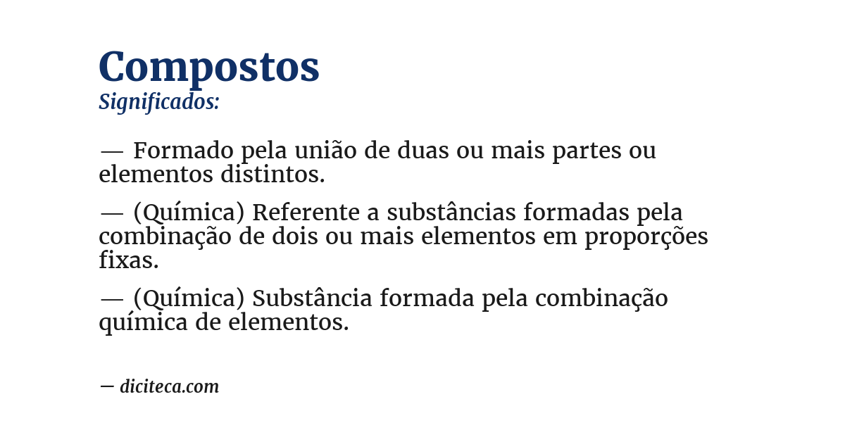 Significado de compostos