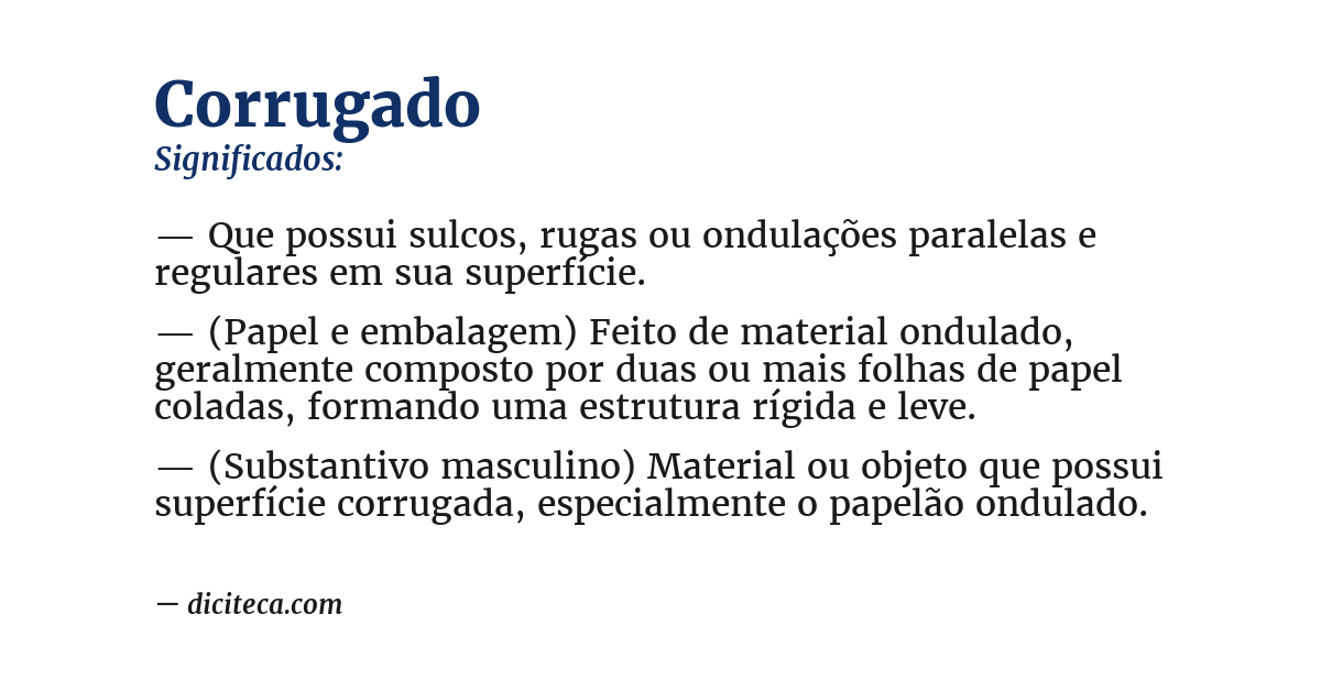 Significado de corrugado