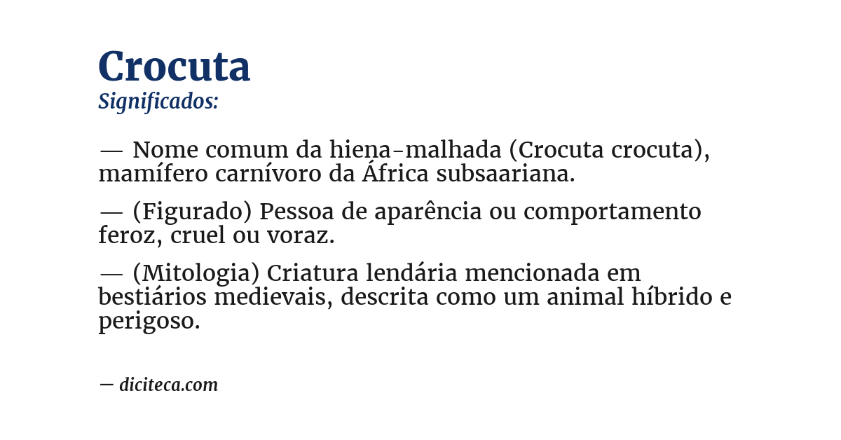 Significado de crocuta