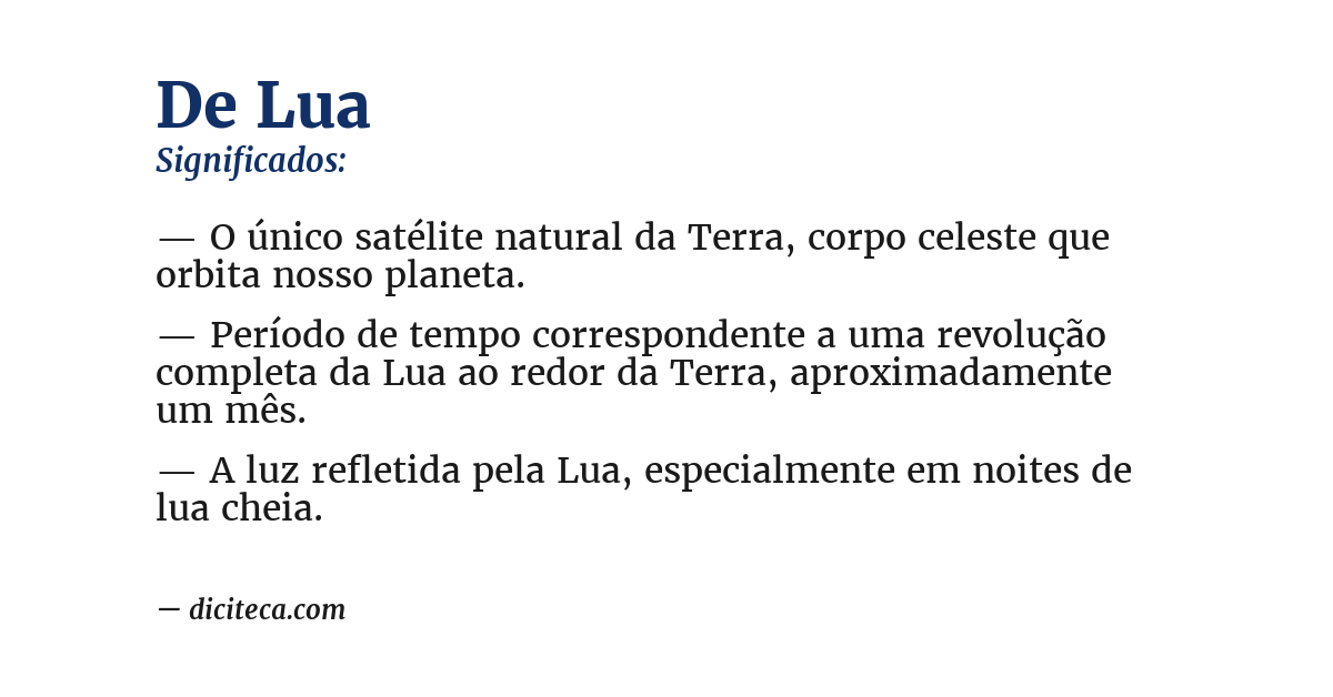 Significado de de lua