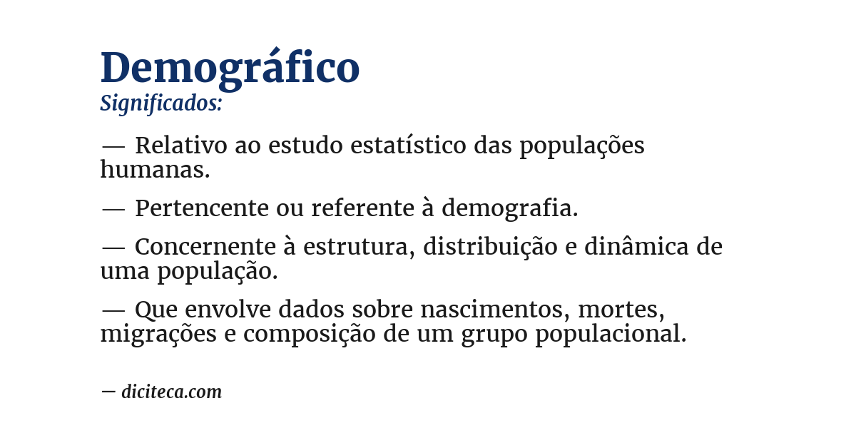 Significado de demográfico