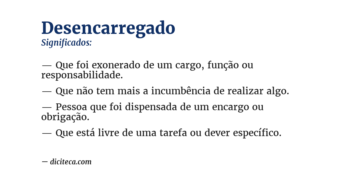 Significado de desencarregado