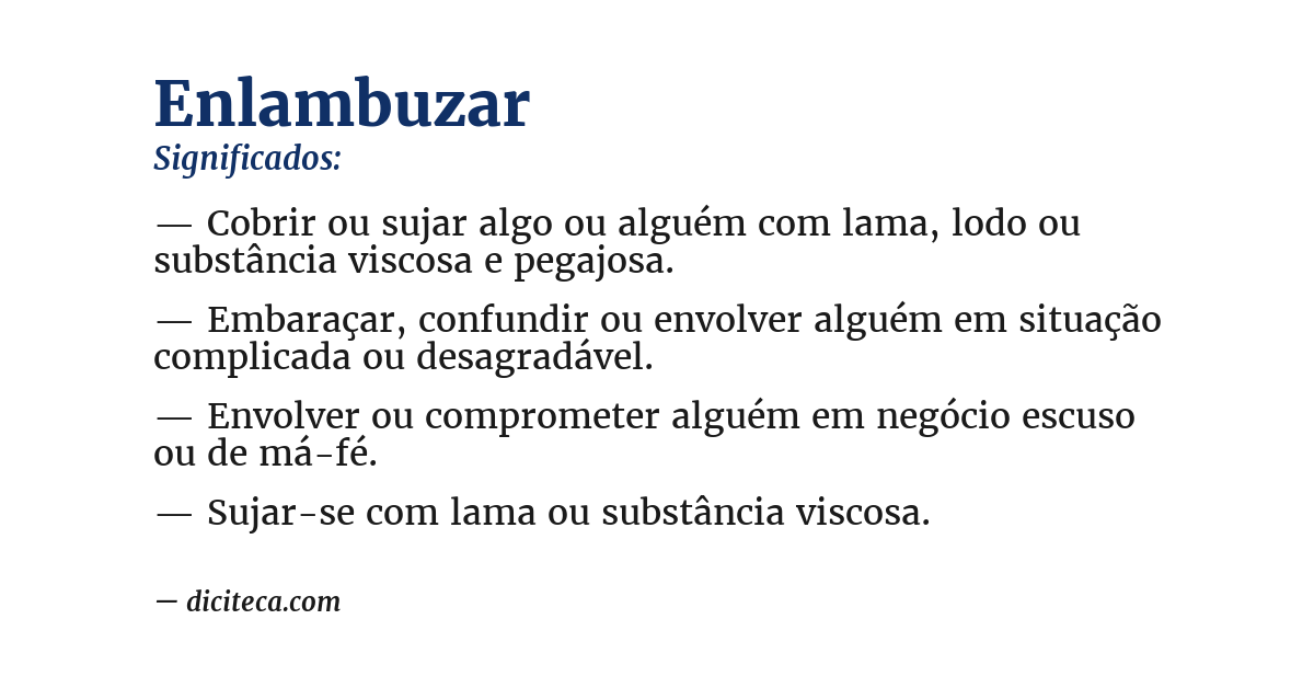 Significado de enlambuzar