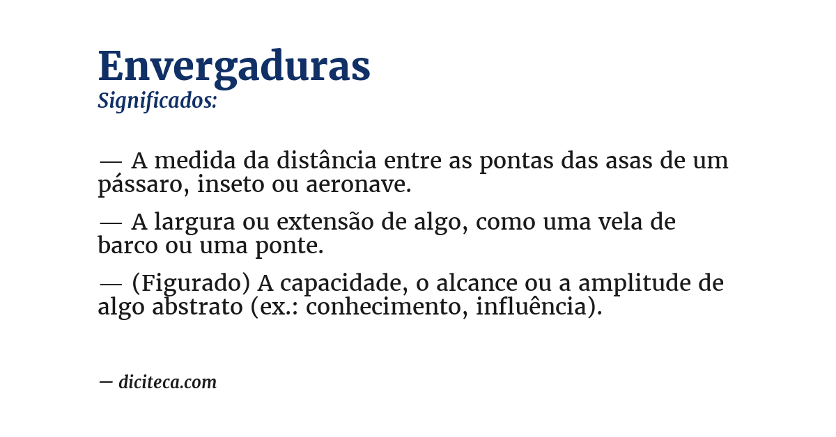 Significado de envergaduras