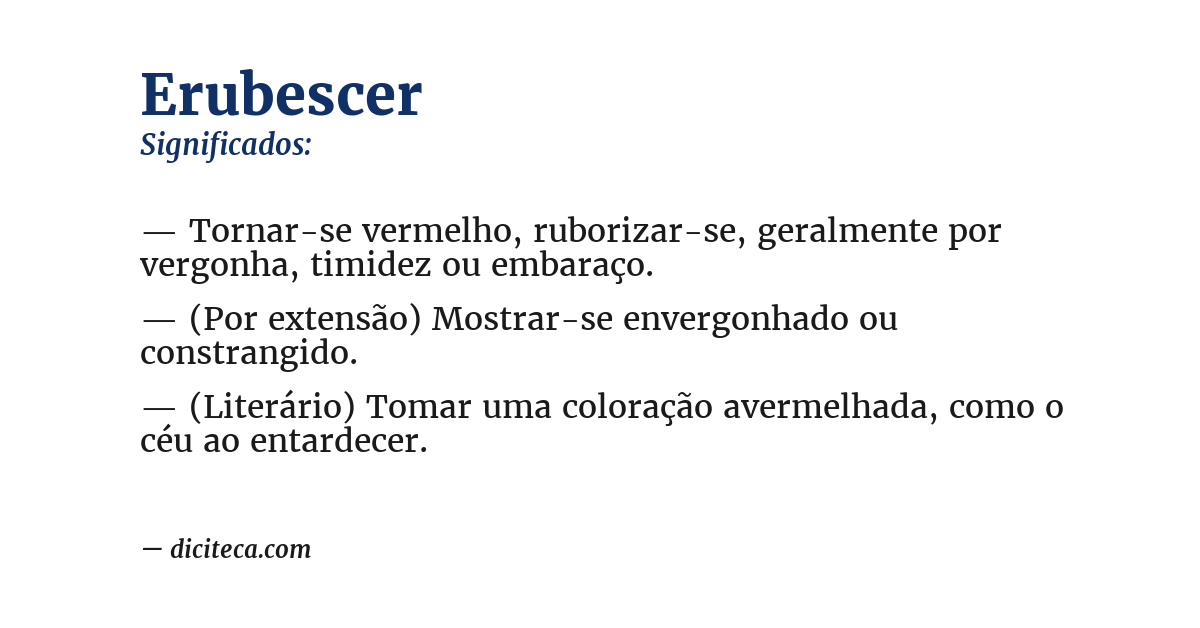 Significado de erubescer