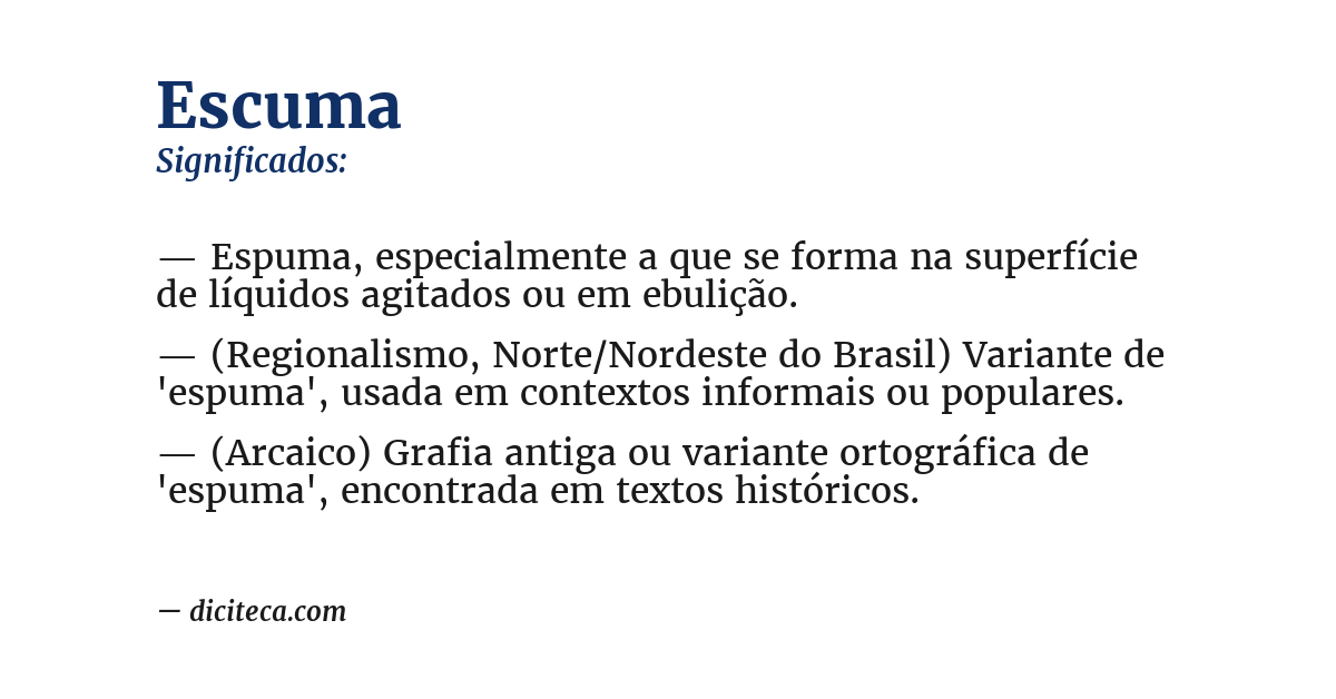Significado de escuma