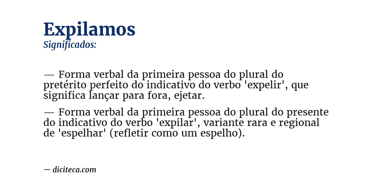 Significado de expilamos