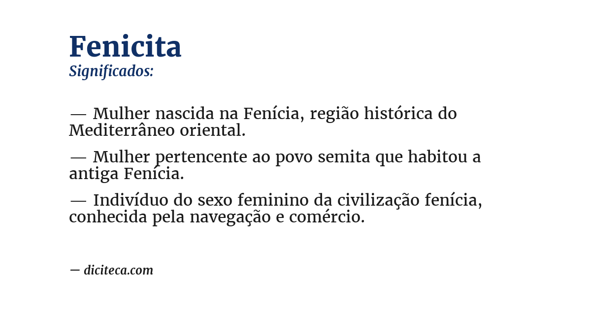 Significado de fenicita
