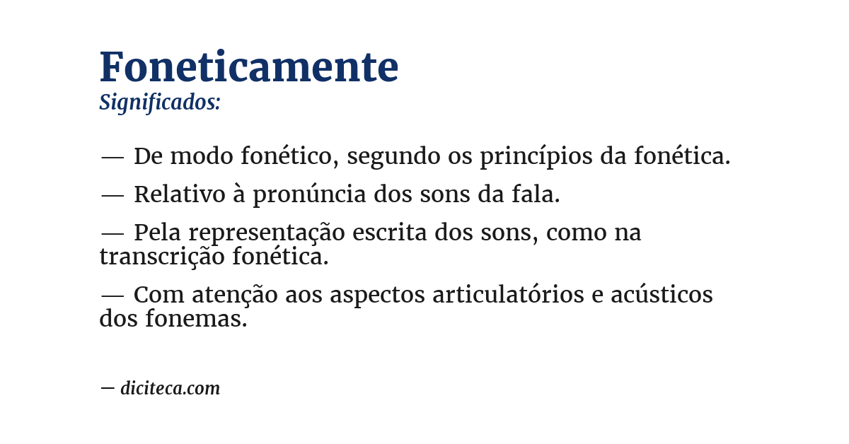 Significado de foneticamente