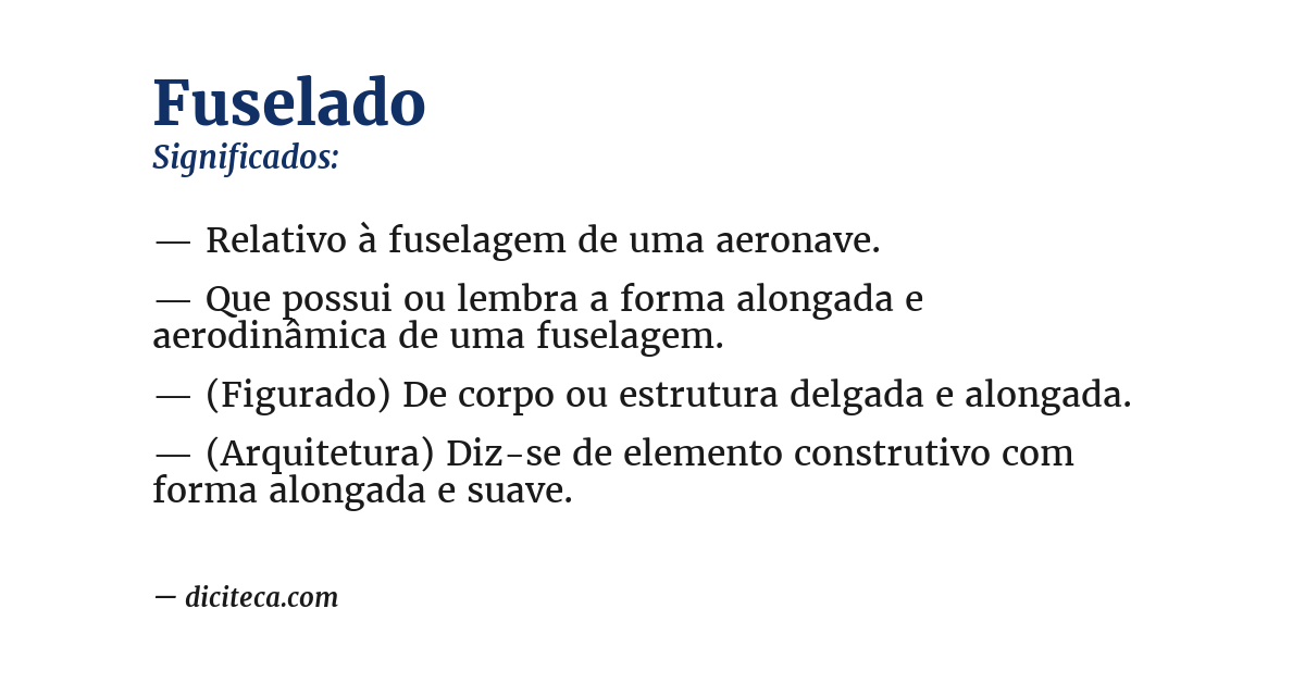 Significado de fuselado