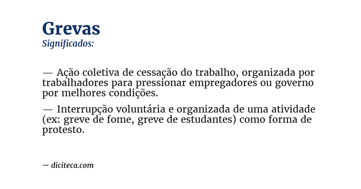 Significado de grevas