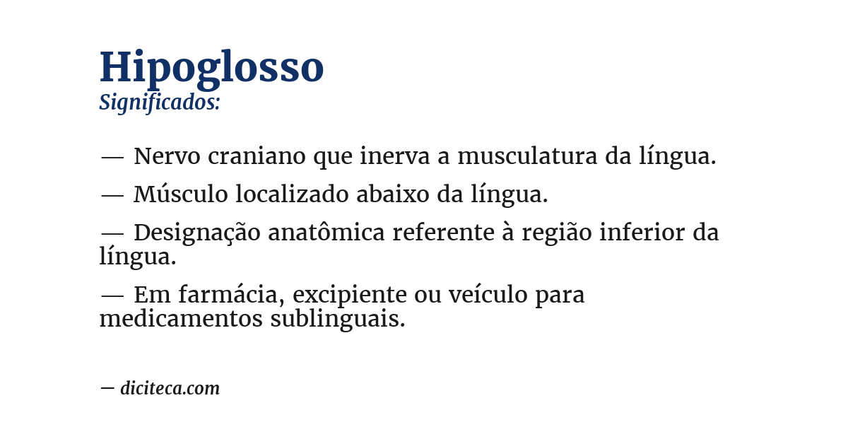 Significado de hipoglosso