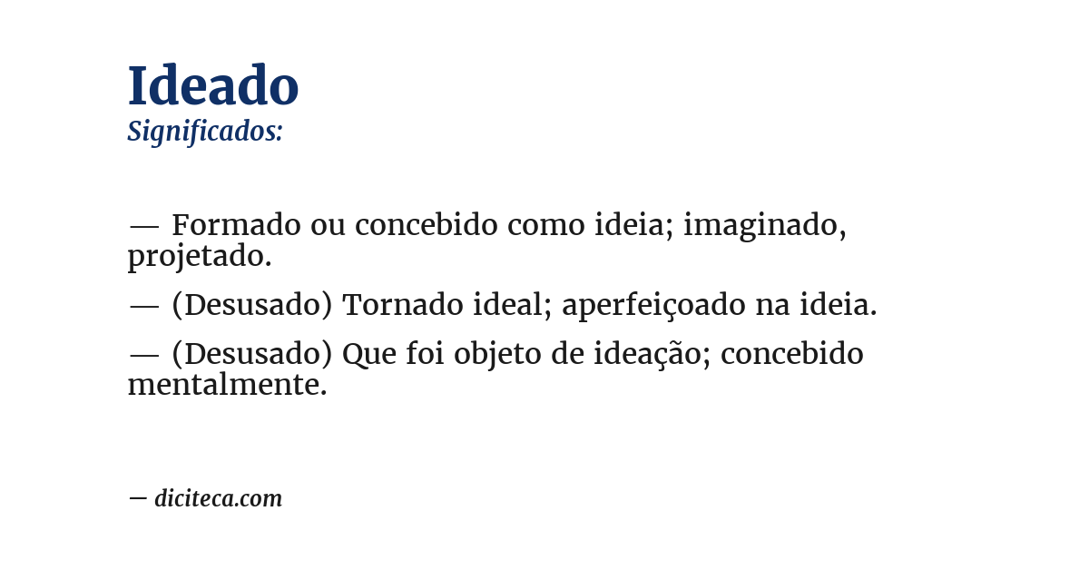 Significado de ideado