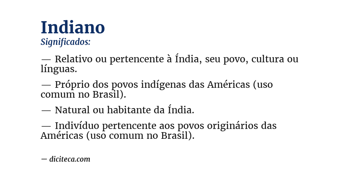 Significado de indiano