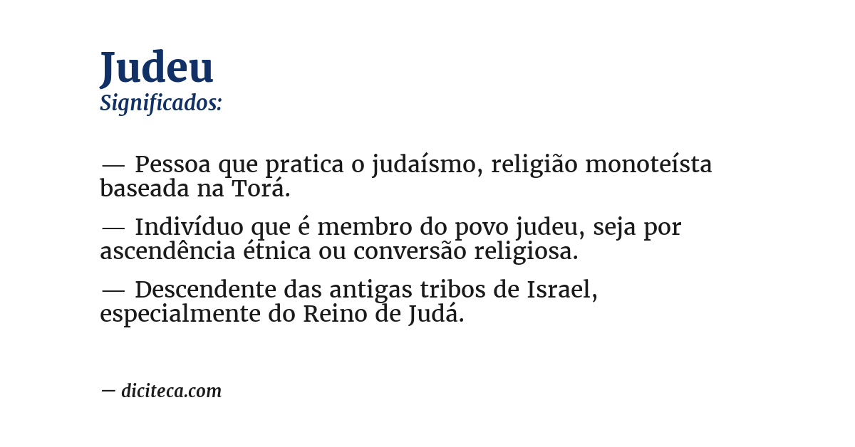Significado de judeu