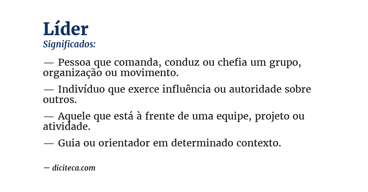 Significado de líder