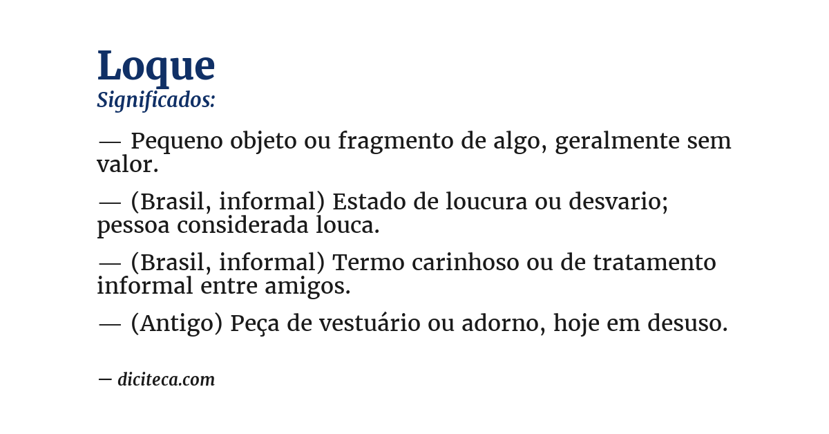 Significado de loque