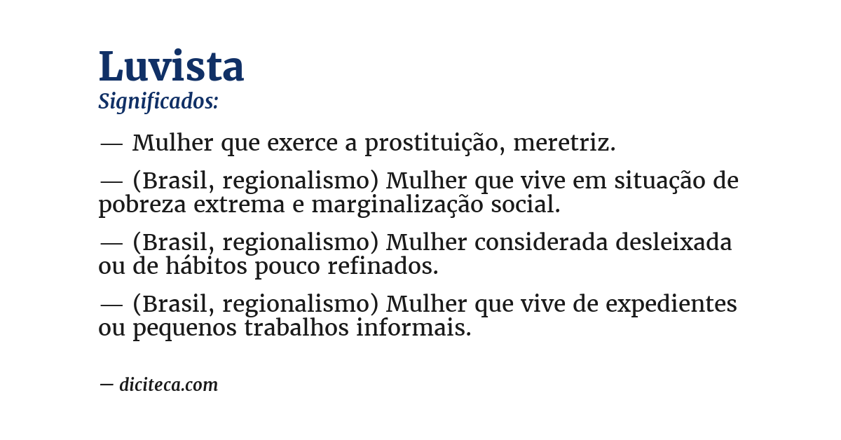 Significado de luvista