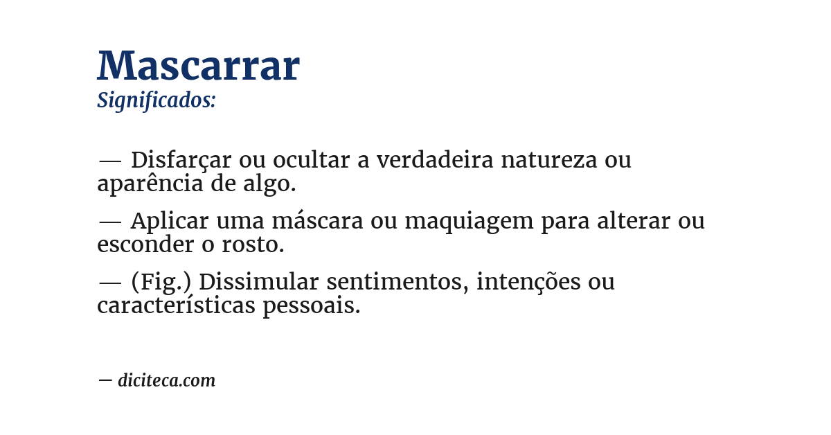 Significado de mascarrar