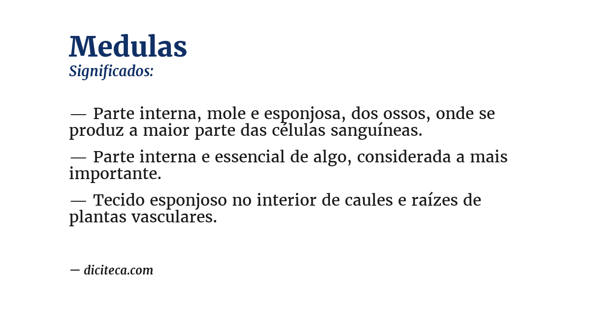 Significado de medulas