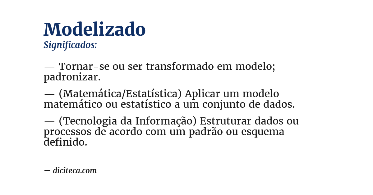 Significado de modelizado