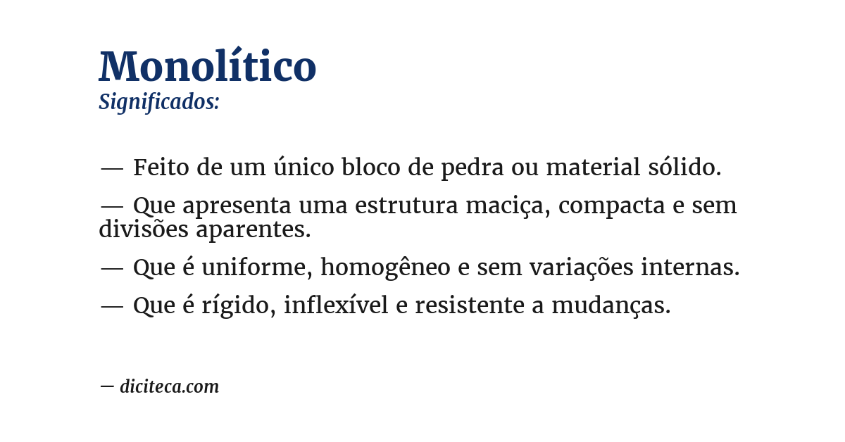 Significado de monolítico