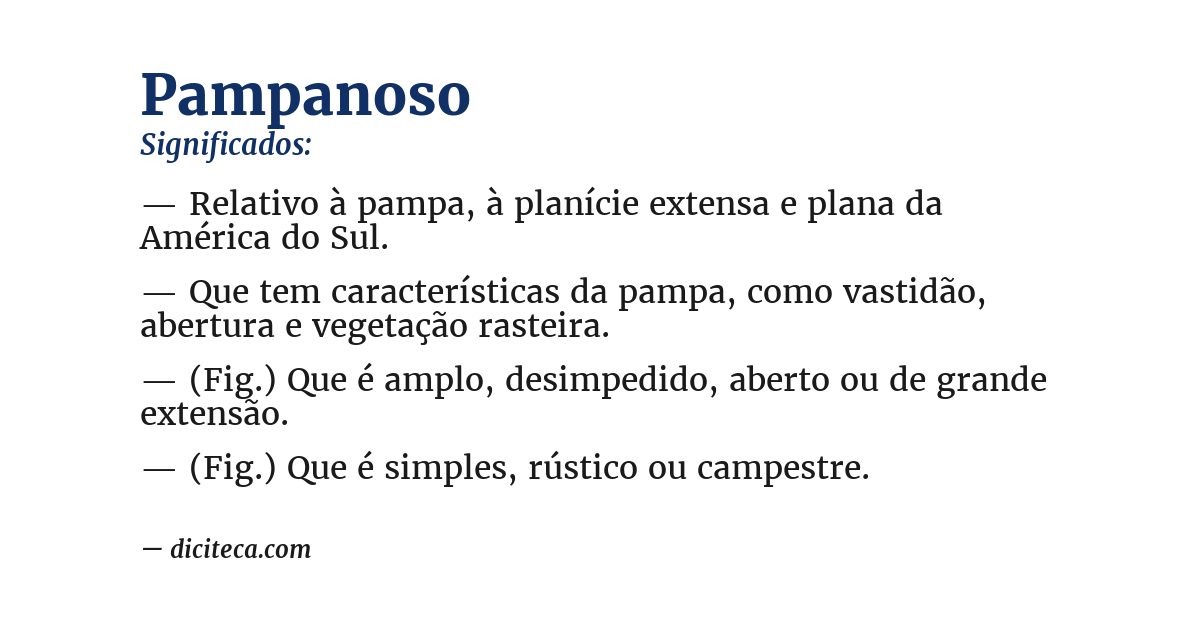 Significado de pampanoso