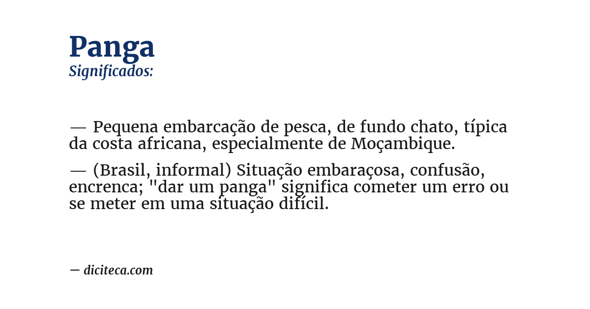 Significado de panga