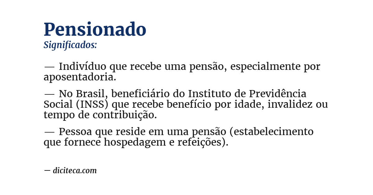 Significado de pensionado