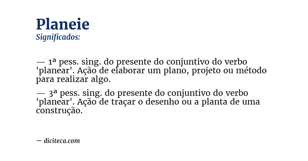 Significado de planeie