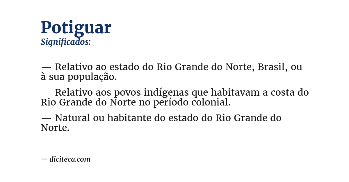 Significado de potiguar