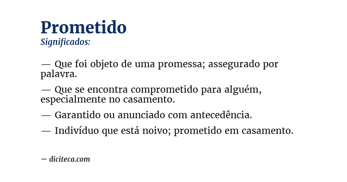 Significado de prometido