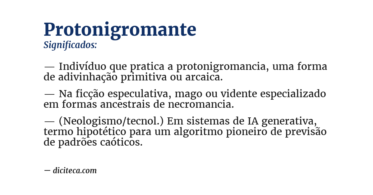 Significado de protonigromante