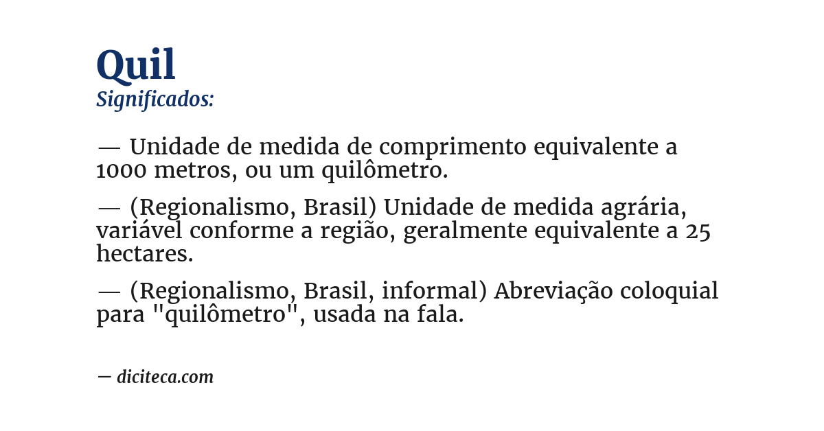 Significado de quil