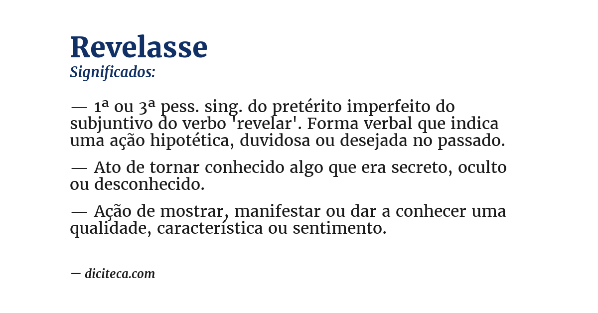 Significado de revelasse