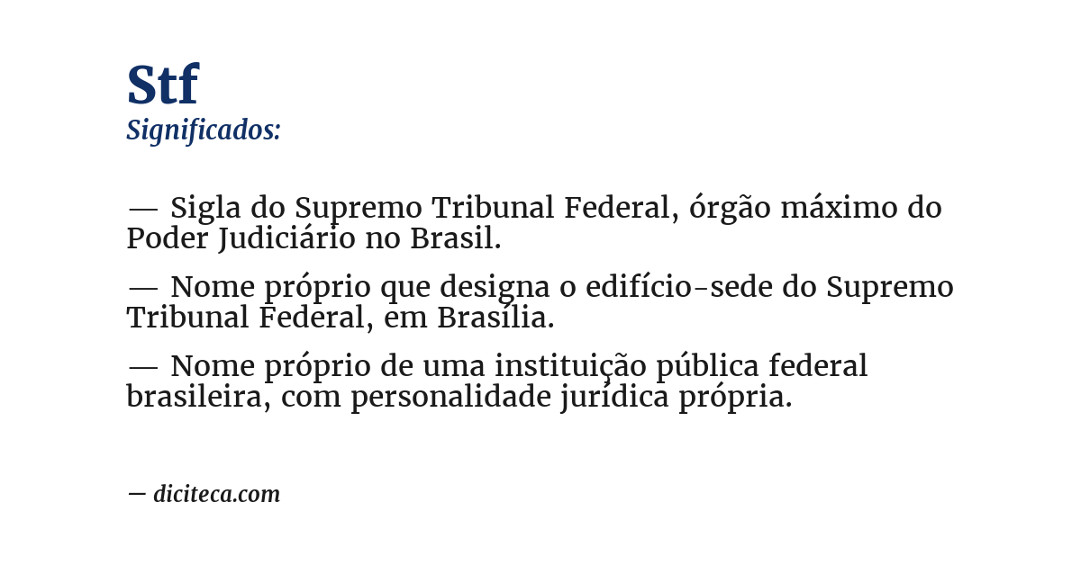 Significado de stf