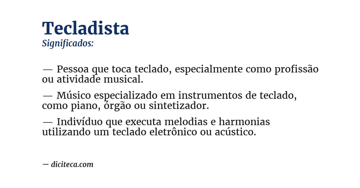 Significado de tecladista