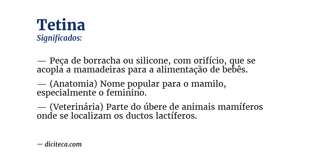 Significado de tetina