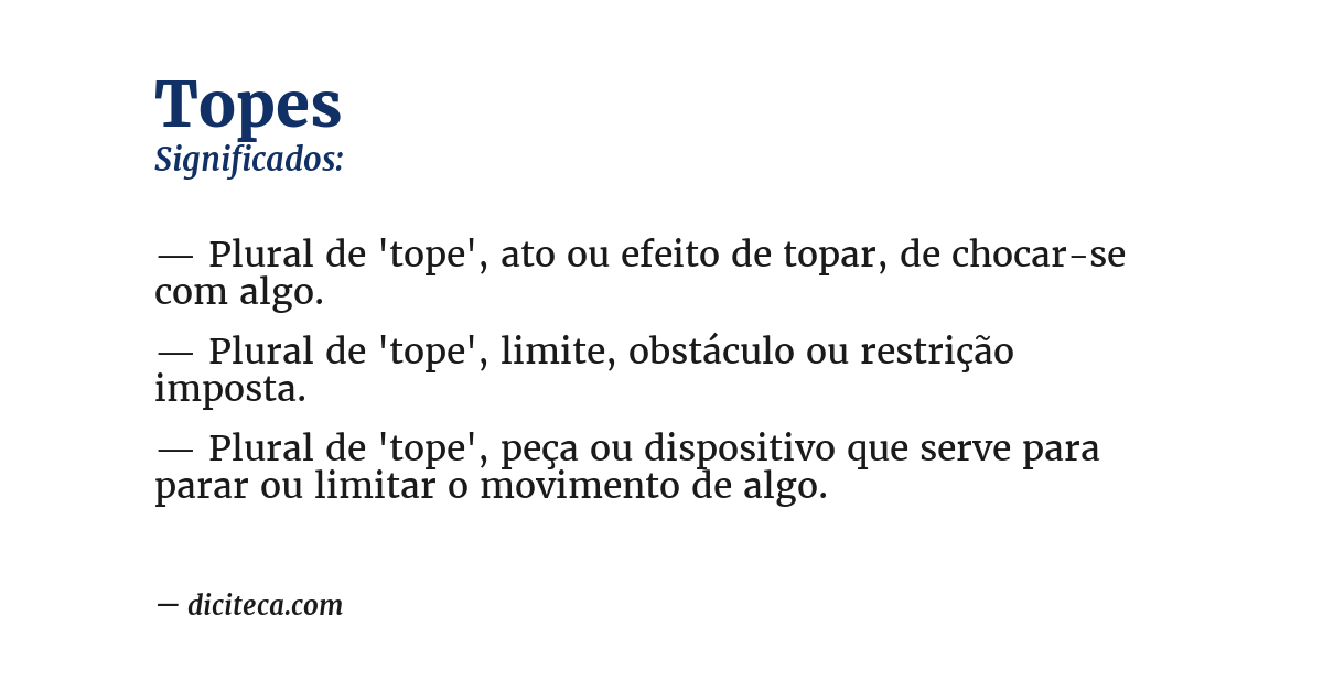 Significado de topes
