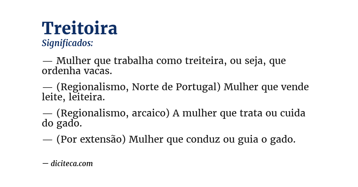 Significado de treitoira