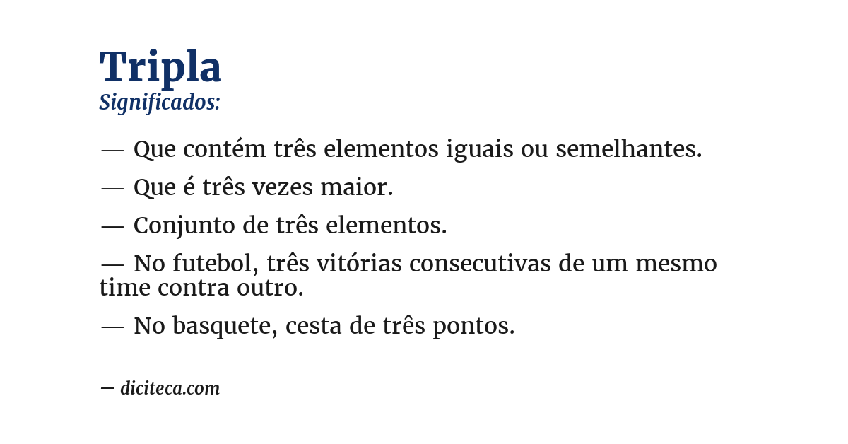 Significado de tripla