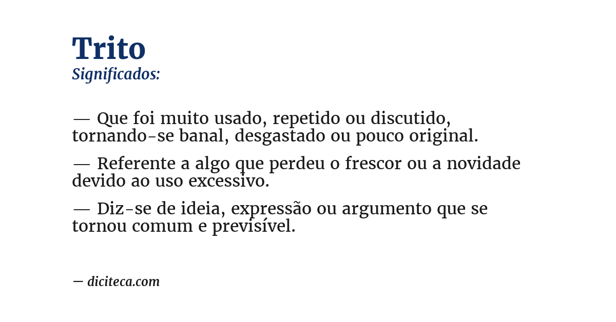 Significado de trito