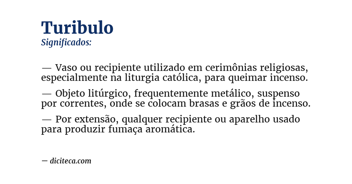 Significado de turibulo