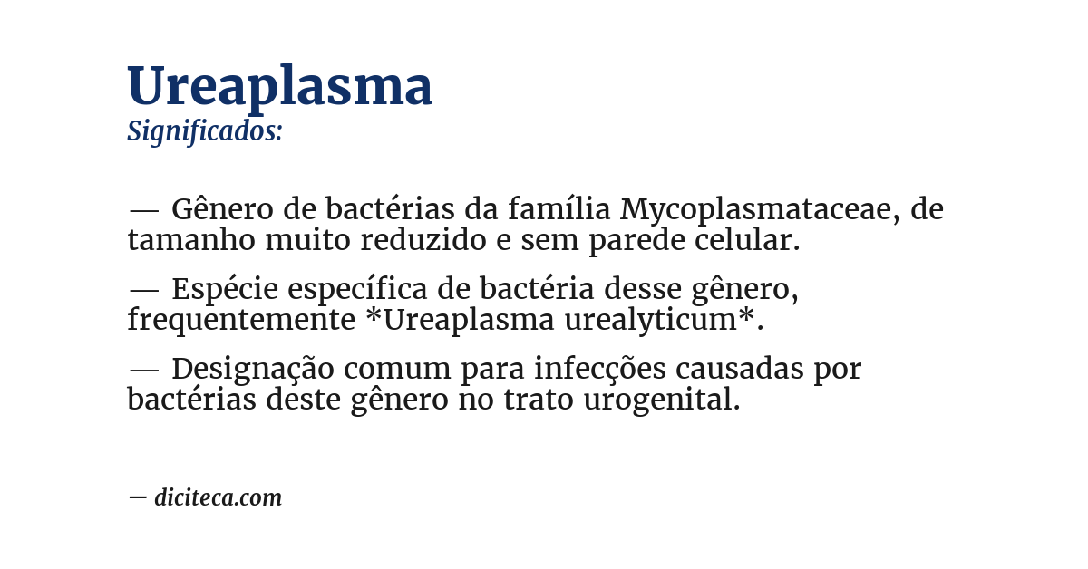 Significado de ureaplasma