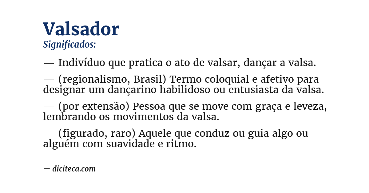 Significado de valsador